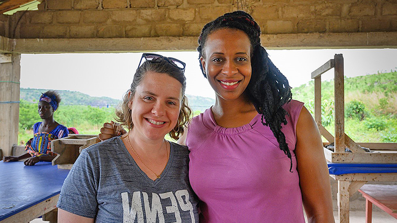 Alisha and Christina in Ghana